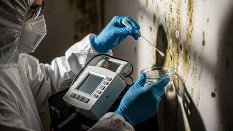 Mold Sampling from a Wall in Los Angeles